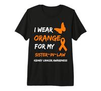 Kidney Cancer I Wear Orange For My Sister-in-Law Ribbon Camiseta Premium