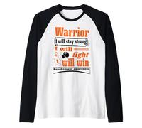 Kidney Cancer Warrior I Will Stay Strong I Will Fight I Will Camiseta Manga Raglan