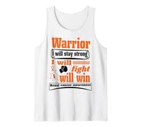 Kidney Cancer Warrior I Will Stay Strong I Will Fight I Will Camiseta sin Mangas