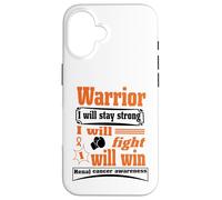 Kidney Cancer Warrior I Will Stay Strong I Will Fight I Will Carcasa para iPhone 16