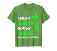 Kidney Disease I Wear Green For My Niece Ribbon Camiseta