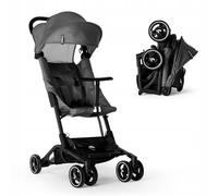 Kidnort Cochecito compacto, hasta 22 kg, con accesorios, manejable, color gris