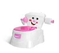 KIDOOLA Orinal de Bebé para Aprendizaje - Rosa I Inodoro para Bebé con Protector Contra Salpicaduras, Forma Divertida de Mejorar el Desarrollo de su Hijo I WC Portátil para Niños de 6 Meses a 5 Años