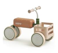 Kidpop Toast Bicicleta sin Pedales, Bicicleta de Equilibrio, Juguete Bebés de 10 a 36 Meses, 4 Ruedas de EVA, Cesta extraíble Apta para Alimentos, Asiento Desmontable, Verde