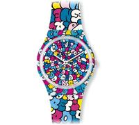 kidrobot for Swatch GE232 - Reloj analógico unisex de cuarzo con correa de silicona multicolor