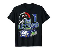 Kids 1st Birthday Racing Car Gifts 1 Year Old Boys Party Camiseta