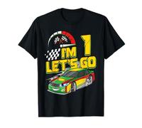 Kids 1st Birthday Racing Car Gifts 1 Year Old Boys Party Camiseta