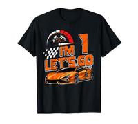 Kids 1st Birthday Racing Car Gifts 1 Year Old Boys Party Camiseta
