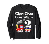 Kids 2nd Birthday Boy Carter Choo Choo Train 2 Year Old Manga Larga