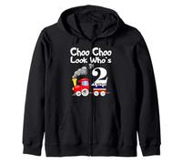 Kids 2nd Birthday Boy Carter Choo Choo Train 2 Year Old Sudadera con Capucha