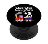 Kids 2nd Birthday Caleb Choo Choo Train 2 Year Old PopSockets PopGrip Adhesivo