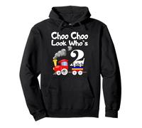 Kids 2nd Birthday Caleb Choo Choo Train 2 Year Old Sudadera con Capucha