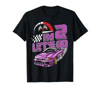Kids 2nd Birthday Racing Car Gifts 2 Year Old Boys Party Camiseta