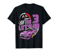 Kids 3rd Birthday Racing Car Gifts 3 Year Old Boys Party Camiseta