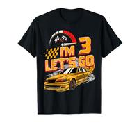 Kids 3rd Birthday Racing Car Gifts 3 Year Old Boys Party Camiseta