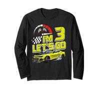 Kids 3rd Birthday Racing Car Gifts 3 Year Old Boys Party Manga Larga