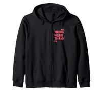 Kids 3rd Birthday Young Wild and Three Girls Sudadera con Capucha