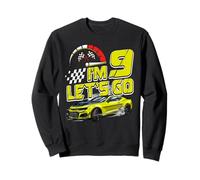 Kids 9th Birthday Racing Car Gifts 9 Year Old Boys Party Sudadera