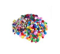 Kids Activity Kits Colored Pom Pom Balls Fluffy Round Shape Educational Tool Home Decoration 550Pcs