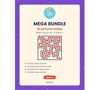Kids Activity Mega Bundle: 92 Activity Pages: Color Mazes, Classic Mazes and Connect-the-Dots for Kids Ages 4-8 - 3 Books in 1 with All Solutions (HelloPupika Activity Books)