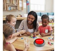 Kids Answer Buttons - Answer Buzzer Button, Battery Powered Audible Response Switch, Compact Desk Game Interaction Device, Fun Light Audio Effect Novelty Tool Gift For Kid Adults Office Group