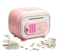 Kids ATM Bank - 5.12x7.68x5.71in Electronic Money Safe, Fingerprint Code Lock, Long Lasting Digital Savings Box Toy | Cash Coin Counter for Girls Teens Birthday Learning Play Ages Thrree Twelve