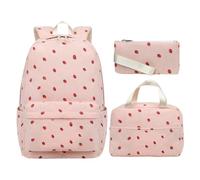 Kids Backpack, 11.81x5.91 Inches Corduroy School Bookbag, Lunch Box Set, Pencil Case Organizer, Travel Knapsack for School, College, Day Trip, Vacation, Camping, Hiking, Sports, Outdoor Activities