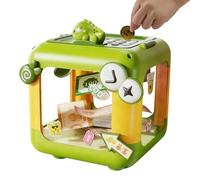 Kids Bank - Fuerte para Dinero con Contraseña Gran Capacidad 16x16x21 cm | Lindo Titular de Efectivo de Dibujos Animados | Bóveda de Monedas de Ahorro ABS | Juguete Educativo Regalo niños niñas c