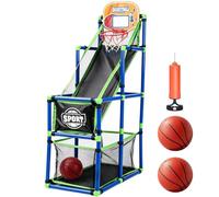 Kids Basketball Hoop - Adjustable Height Game Set with Ball - Backyard | Basketball Hoop for Boys Girls Home Playroom Garden Backyard Park Beach