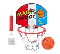 Kids Basketball Hoop - Mini Sports Set, Indoor Play Goal, Wall Mounted Backboard Kit | Child Training Activity Game, Adjustable Height Shoting Practice Toy for Bedroom Playtime Fun