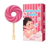 Kids Bath Ball - Bath Balls For Kids | Lollipop Shape Bathing Product | Bubble Baths Balls For Boys Girls Birthday Holiday Playdates Summer Travel Bathroom Toilet Restroom Hotel Homes