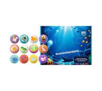 Kids Bath Ball, Surprise Birthday Bath Set, 12-Piece Scented Kit with Hidden Toy Build, for Kids, Gentle Natural Cleanser with Skin-Safe Formula, Spa Gift for Boys and Girls