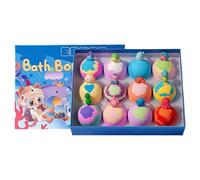 Kids Bath Balls 12 Pieces Colorful Gentle Rainbow Foaming Kids Stocking Stuffers Bath Balls For Teen Family Friends Children Boys Girls Daughter Fizzy Bubble Spa Gift Set Large Multicolored