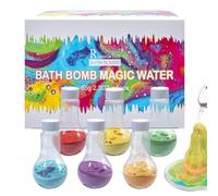 Kids Bath Balls, Fizzy Shower Ball Set with Educational Science Kit, Colorful Bath Time Toy for Bedtime Relaxation, Birthday Party, School Gift for Preschool 6 Pieces