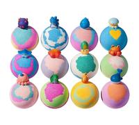 Kids Bath Balls - Foaming Bath Balls, Baths ball with toys, 12 Pieces Gentle Refreshing Rainbow Colorful, Kids Stocking Stuffers Baths Ball for Teen Family Friends Children Boys Girls Daught