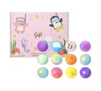 Kids Bath Balls - Gentle Refreshing Rainbow Colorful, Fizzing Spa Spheres with Natural Skin Softeners, Multicolored Swirl Water Art Effects, Ideal for Teen Family Friends Children Gift