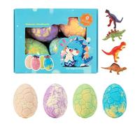 Kids Bath Balls Set, 12 Piece Natural Bath Bombs, Gentle and Safe Formula with Dinosaur Toys Inside, Fun Bathing Toys for Boy Girls Relaxation Birthday Holiday Kids Play