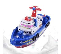 Kids Bath Toy - 9.06 inch Fire Boat | ABS Electric Water Spray - Light Music Bath Pool Beach Play Interactive Toy for Boys Girls Birthday Easter Gift