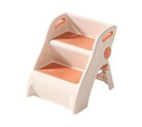 Kids Bathroom Stool, Foldable 2-Step Child Kitchen Counter Stool Helper, Anti-Slip Sturdy Ladder, Portable Step Stools 1750g for Kitchen, Bedroom, Classroom