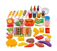 Kids BBQ Grill Playset - Play Food Kitchen Toy | Pretend Barbecue Set