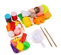 Kids BBQ Grill Set, Pretend Play Kitchen Toy, 10.24x8.66x3.15 Inches 25 Piece Set Multi Player Interactive Cooking Game, Ideal for Kindergarten, Yard, Park and Home