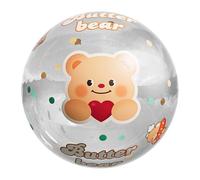 Kids Beach Balls - 23.62 Inch Transparent Inflatable Pool Toys for Vacation, Backyard, Park Party, Easy to Inflate and Deflate, Family Gathering with Games for Adults, Children