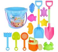 Kids Beach Toy Set Interactive Sand Bucket Molds Summer Play Kit