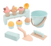 Kids Beach Toys - Castle Building Sandbox Play Set, Ice Cream Mold Bucket Accessories, Outdoor Sand Digging Trowel Activity Kit | For Boys Girls Over 3 Years Old Playground Seaside Poolside Lake