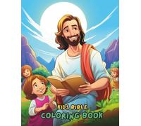 Kids Bible Coloring Book for Ages 4-8: Fun and Educational Bible Verse Coloring Pages with Jesus, Noah, Moses, and More | Christian Activity Book for Boys & Girls