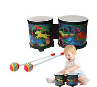 Kids Bongo Drums Toyer Toyer Set de ritmo musical | Cabezas de tambor afinadas con superficie natural de la piel, instrumento compacto diseñado para presentar a los estudiantes a clases de hocicos