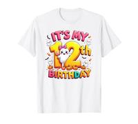 Kids Boo It's My 12th Birthday Girl Cute Ghost Halloween Camiseta
