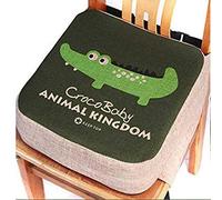 Kids Booster seat Cushion for Dining Chair - Portable Chair Pads with Adjustable Straps for Toddler Children (Crocodile)
