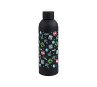 KIDS - Botella de agua de acero inoxidable - Cantimplora de Acero Inoxidable Negro - Ideal para niños - 500ml (Mc91701)