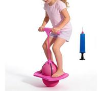 Kids Bounce Ball - Rubber Hopping Fitness Ball, Ergonomic Grip Jump Toy, Safe Inflatable Exercise Equipment Entertaining Physical Activity | Ideal for Adults Kids Yoga Playtime Recreation Gym